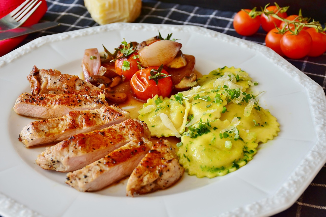 Gemüse und Eiweiß