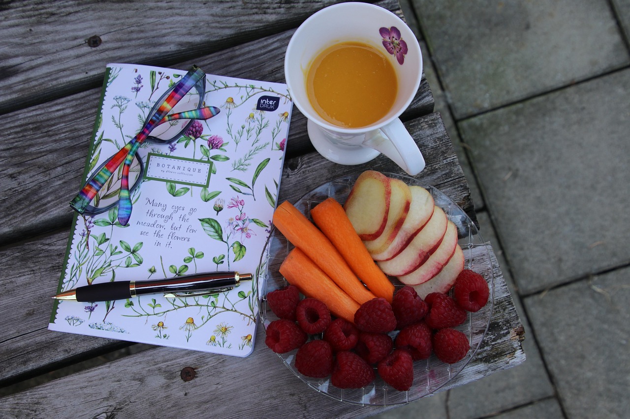Ein Ernährungstagebuch deckt über zwei bis